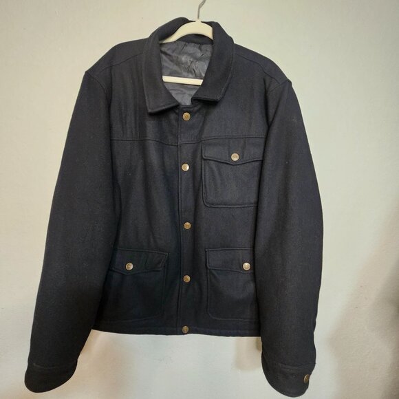 F.R. Tripler Signature Gold Mens Black Wool Blend Jacket XL Minor flaws - Picture 15 of 16